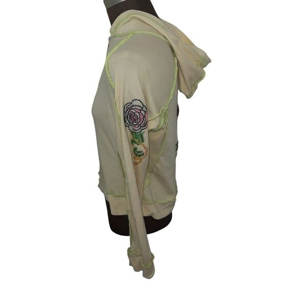 Brigitte Michelle Y2K Love Is A Rose Beaded Hoodie - Medium - Picture 7 of 12